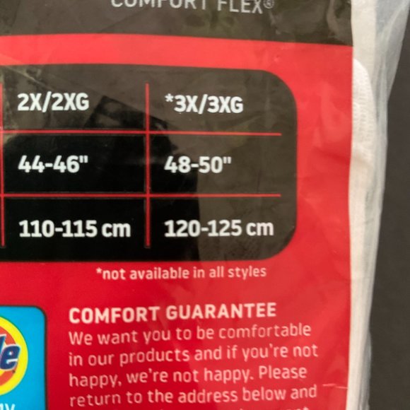 HANES Men's Tagless Briefs 6 Pair Package NIP Size 3XL 48-50 - Picture 5 of 5